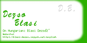 dezso blasi business card